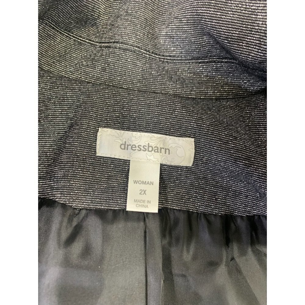 Dressbarn Women's Grey 3/4 Blazer Top - Picture 3 of 7
